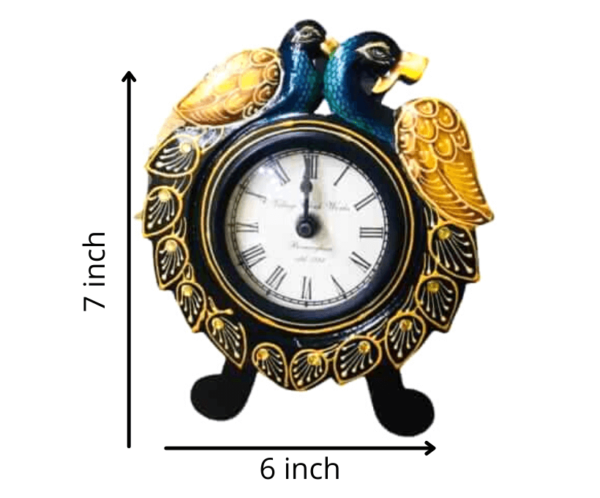 71 Peacock Table Clock