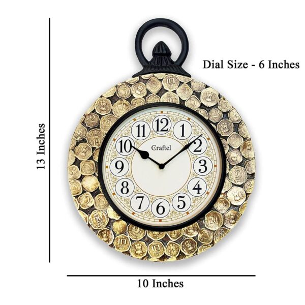 ANTIQUE COINS UNIQUE DECORATIVE ANALOG CLOCK