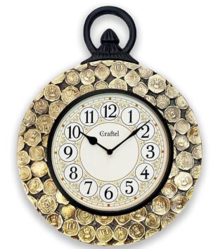 ANTIQUE COINS UNIQUE DECORATIVE ANALOG CLOCK