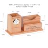 AMI-32 Personalized Gifts, Wooden Pen Holder with Watch, Visiting Card, Mobile Phone Holder
