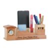 AMI-71 Wooden Pen Holder With Clock
