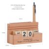 Customized, Personalized Gifts, Wooden Calendar With Pen And Visiting Card Holder