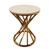 Modern Round Design Coffee Table Marble Golden Italian Marble