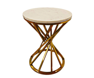 Modern Round Design Coffee Table Marble Golden Italian Marble
