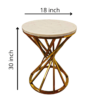 Modern Round Design Coffee Table Marble Golden Italian Marble