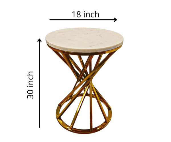 Modern Round Design Coffee Table Marble Golden Italian Marble