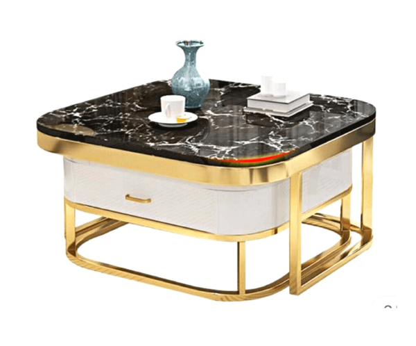 Marble Square Coffee Table Set Simple Storage table apartment sofa luxury Coffee table