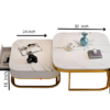 Marble Square Coffee Table Set Simple Storage table apartment sofa luxury Coffee table
