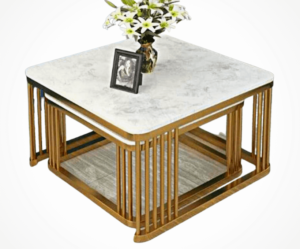 Nesting Table Black and white set of 2