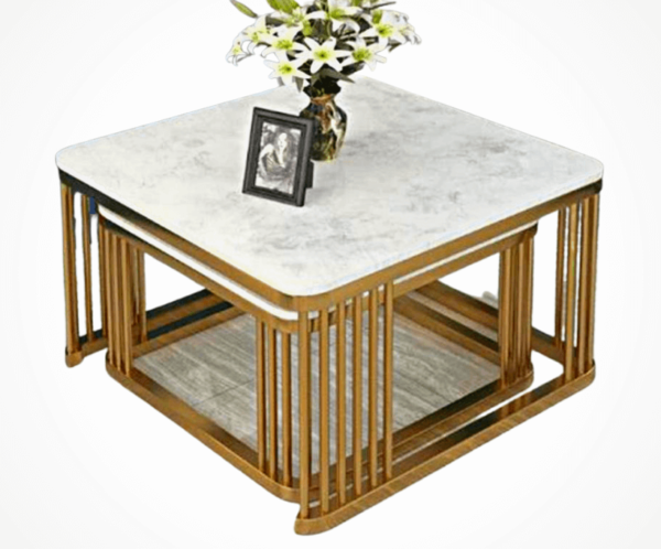 Nesting Table Black and white set of 2