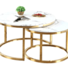 Round marble Tea table 2 in 1 Designer Concepts