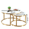 Round marble Tea table 2 in 1 Designer Concepts