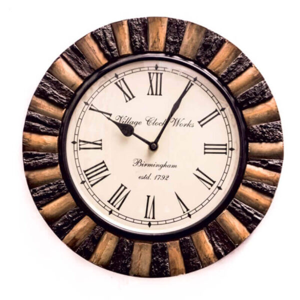 WOODEN COLONIAL DESIGN CLOCK