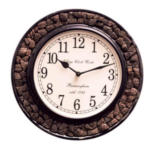 BROWN WOODEN WALL CLOCK