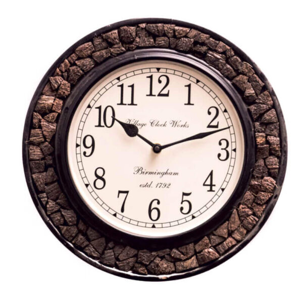 BROWN WOODEN WALL CLOCK