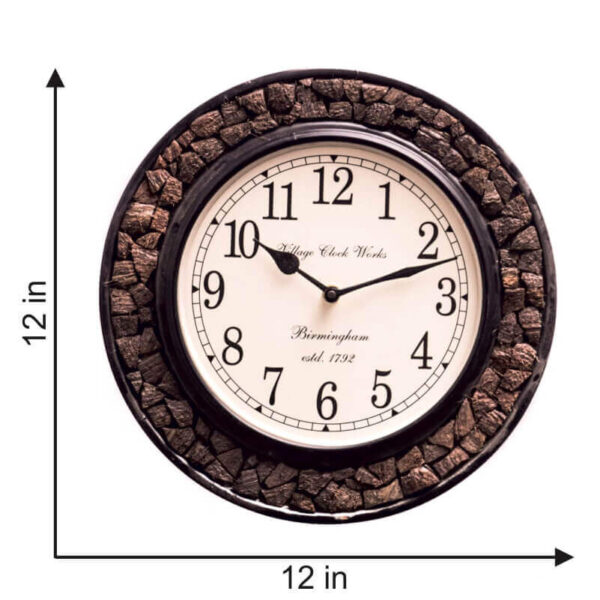 BROWN WOODEN WALL CLOCK