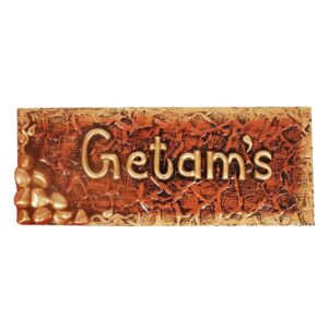 Getam's unique designer nameplate