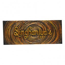 SHINGHANIYA'S WOODEN NAMEPLATE