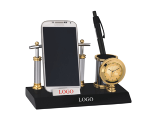 Corporate gift Desktop Clock with Pen stand