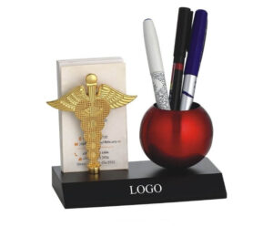 Golden Caduceus Desk Item