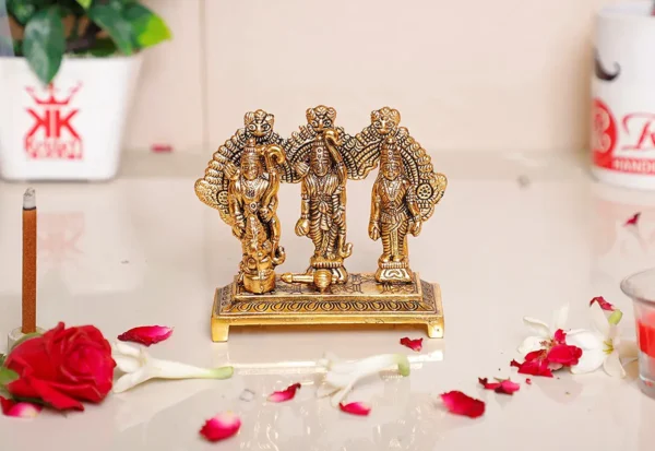 Shri Ram Darbar Metal Statue for Pooja,Lord Rama Laxman Sita & Hanuman Murti Religious Idol for Home,Office Decor,Shopiece Figurines,Gift Article...