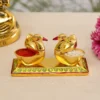 MG0014A Swan Duck Shap Haldi KumKum Holder,Chandan Roli Box,Love Birds Couple Duck Pair Chopda,Kumkum Dani,Chawal,Akshat use for Pooja,Animal Showpiece & Return Gift Article