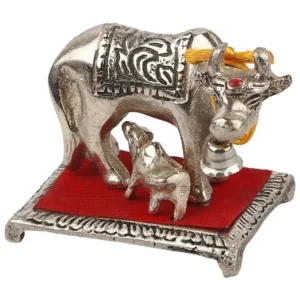 AMII YUGAL PRIVATE LIMITED Good Luck Holy kamdhenu Cow with Calf Statue/Metal Cow with Calf for Home Decor/Spiritual Showpiece Figurine Sculpture Vastu Decorative Handmade Home Office Showpiece Gifts
