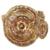 Om Shaped Metal Gold Plated Incense Stick Holder (Agarbati Stand)