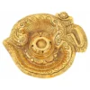 Om Shaped Metal Gold Plated Incense Stick Holder (Agarbati Stand)