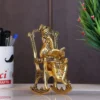 Chair Ganesha ji Reading Book with Antique Work,Ganesha Metal Statue,Ganpati Murti Idol for Pooja & Home,Office Décor Ganesh idol for Car Dashboard Religious Showpiece for Decoration & Gifting Article...