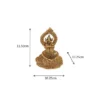 MG0031B Aluminium Metal Ganesh Diya with Swastik Engraved in Hand Hath Deepak Ganesh Gold Plated (10.2 cm x 10.2 cm x 11.5 cm,),