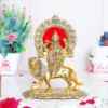 Durga Maa Murti,Shero vali ma Metal Statue for Navratri Pooja,Temple Pooja,Decor Your Home & Office,Religious Idol Gift Article,Showpiece Figurines...