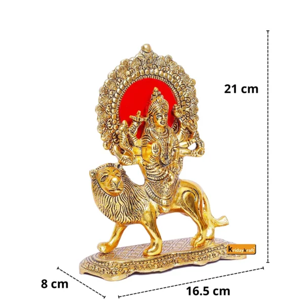 Durga Maa Murti,Shero vali ma Metal Statue for Navratri Pooja,Temple Pooja,Decor Your Home & Office,Religious Idol Gift Article,Showpiece Figurines...