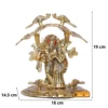 Radha Krishna Standing Playing Flute Under Tree idol Metal Statue Gold Antique Finish for Pooja & Home,Office Decorative,Radha Krishna Murti Showpiece Figurines,Religious idol Gift Article...