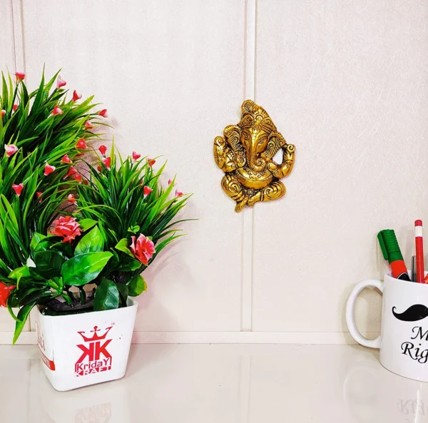 Wall Hanging Ganesha ji Looks Very Beautiful Decorative for Wall It is Also an Ideal Gift as Wedding Gifts,Corporate Gifts,Birthday Gifts,Diwali Gifts,New Year Giftsetc.