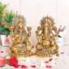 Metal Laxmi Ganesh Statue/Murti for Pooja Room & Home Office Décor,Laxmi Ganesha Idol for Diwali Gift,Religious Idol Showpiece Figurines Decorative & Diwali Poojan...