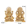 Metal Laxmi Ganesh Statue/Murti for Pooja Room & Home Office Décor,Laxmi Ganesha Idol for Diwali Gift,Religious Idol Showpiece Figurines Decorative & Diwali Poojan...