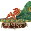 Metal Key Holder Krishna Flute Design with More pankhi Hanging for Home Décor(27x5 x 15 cm) (Flute)