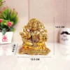 Metal Panchmukhi Hanuman ji Showpiece Figurines (Medium size, Golden)