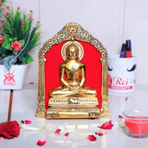 Metal Mahavir Swami Statue for Table & Wall Hanging Decorative for Home,Office,Gift for Having House Warming,Mahvir Swami Idol Showpiece Figurines...
