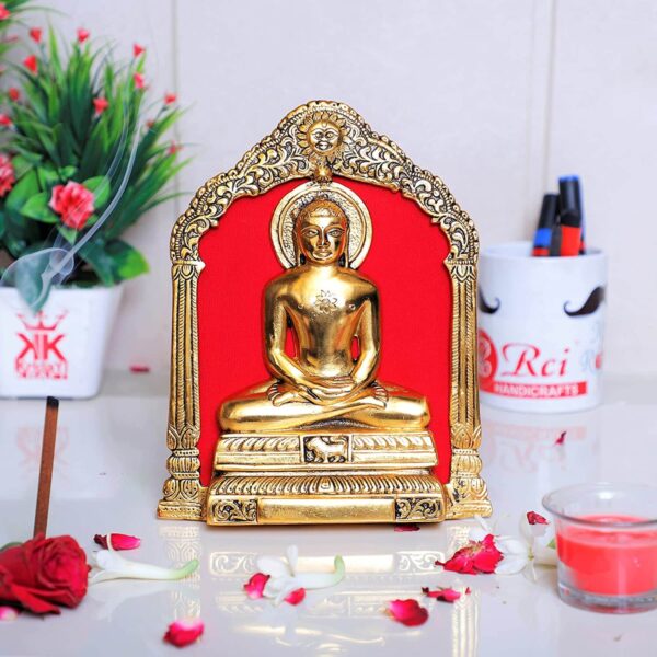 Metal Mahavir Swami Statue for Table & Wall Hanging Decorative for Home,Office,Gift for Having House Warming,Mahvir Swami Idol Showpiece Figurines...