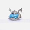 Metal Duck Shape Glass Bowl with Spoon for Saunf Supari & Dry Fruit Bowl of Home and Office Table Decorative Showpiece & Gifting Purpose