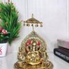 Riddhi Shiddhi Ganesha Metal Statue for Temple Pooja,Ganesh Murti Decorative Your Home,Office & Religious Gift Article,Ganpati Bappa Sculpture,Religious idol,Sowpiece Figurine,Gift Article...