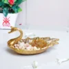 MG0107A Aluminum Duck Shape Golden Finish Decorative Dryfruit Tray Bowl for Table and Home Decorative