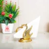 MG0109B Oxidize Metal Handicrafts Decorative Golden Swan Duck Shape Napkin Holder Dining Tableware Handmade Handicrafts showpiece Gifts