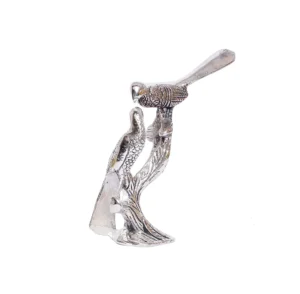 Love Birds Couple Kissing Sitting on Tree,Animal Showpiece for Home Decorative Statue,Love for Romantic Gift to Boyfriend,Girlfriend,Wife,Husband,Friends,Family,Happy Home Decoration idol Showpiece,Study,desk Table Top idol Figurines,Gifting idol Item......,Silver