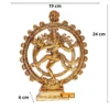 MG0116B Gold Plated Metal Dancing Shiva Natraj Statue (19 x 6 x 24 cm, Gold)