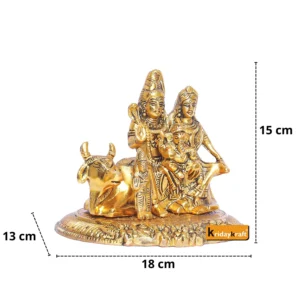 Statue of Shiva Family a unique and one of a Kind rare Handcrafted,Shiva idol for Pooja Room Decorative Showpiece for Home, Office & Temple,Mahakal Murti for corporate gift,Shiv Parivar Showpiece Figurines,Religious idol,Gift Article...