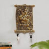 MG0121A Aluminium Calendar Ganesha ji Key Holder Decorative for Wall (Golden)