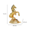 MG0122D Golden Finish Jumping Horse Metal Statue for Wealth , Income and Bright Future & Feng Shui & Vastu ( 8.5 X 6.5 X 12 cm, Gold)